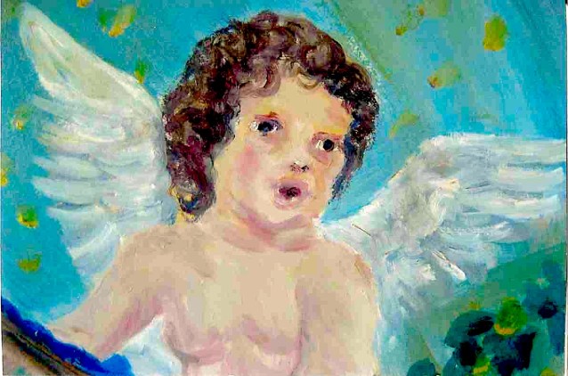 Cupid/mural detail