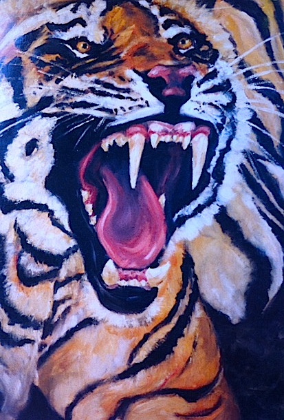 tiger mouth/acrylic